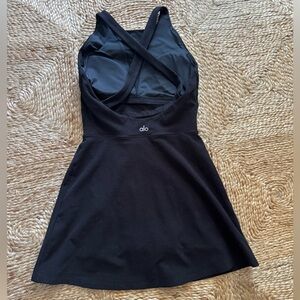 ALO Yoga Black Backless Dress